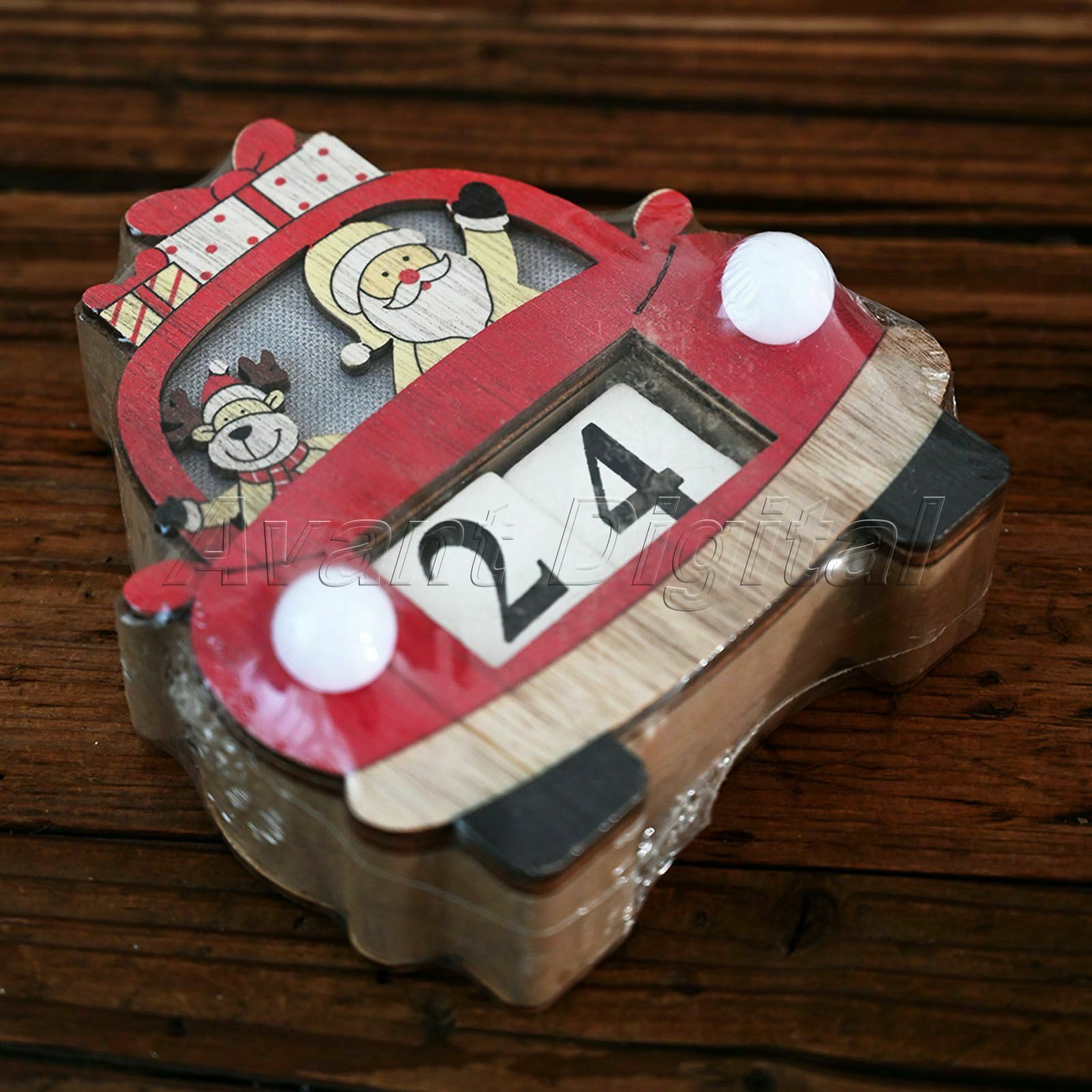 Christmas Advent Calendar Car Hanging Xmas Pocket Countdown Decoration Gift HQ