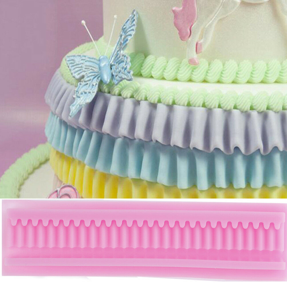 Skirt folds silicone mold fondant mould cake decorating tool chocolate mo.l8