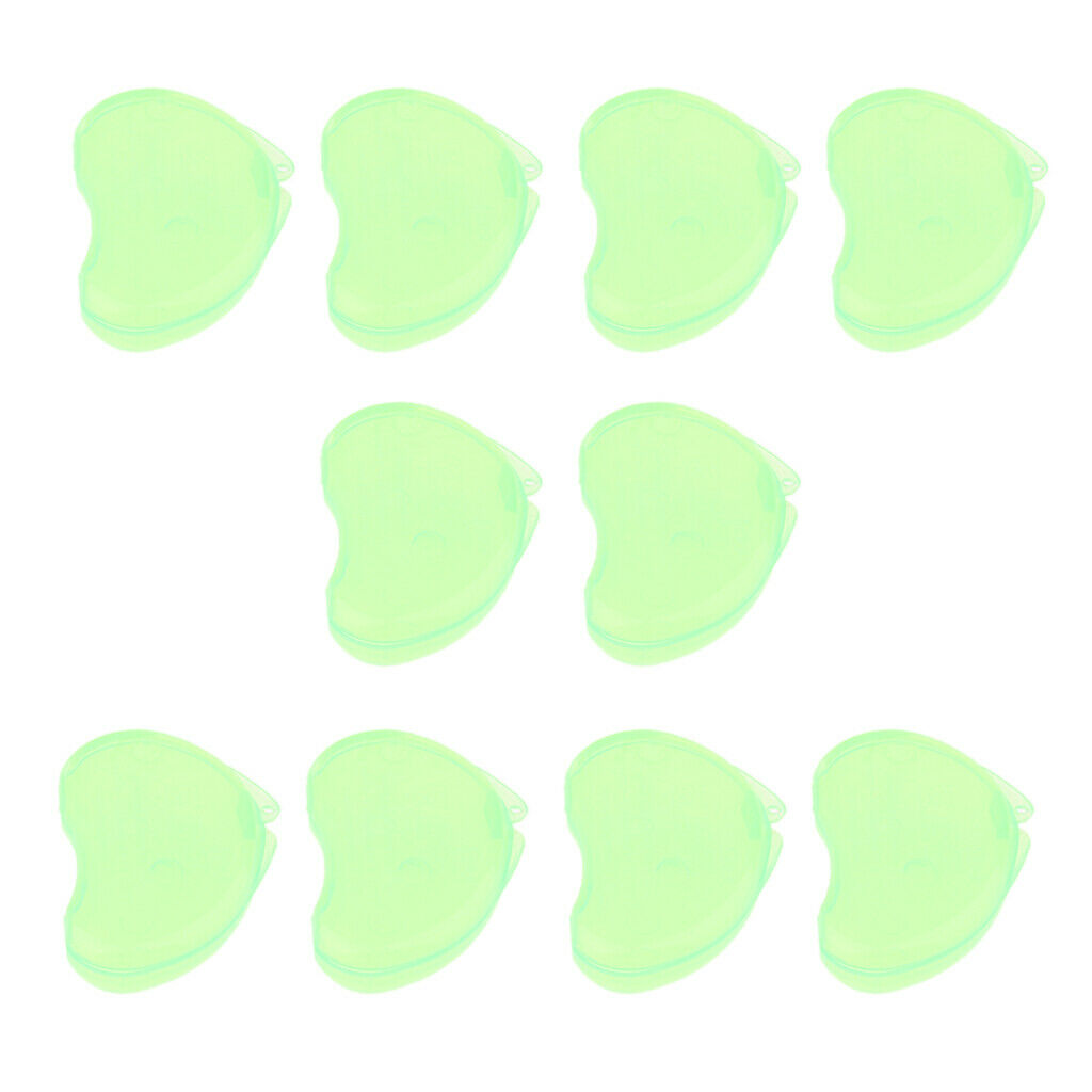 10Pcs Small Plastic Ear Plug Case Container Portable For Pocket Purse Green