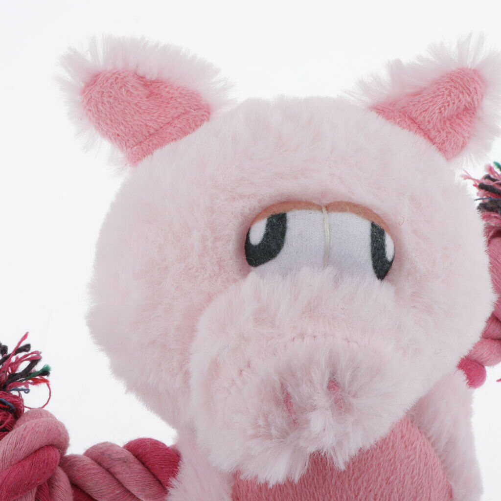 Cute Cartoon Animals Shape Pet Chew Plush Toys For Pet Dogs Pink Rabbit