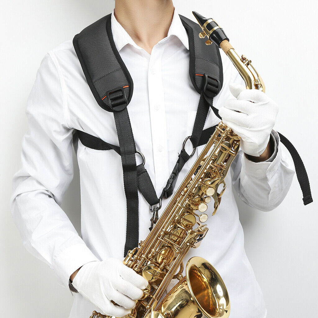 Adjustable Saxophone Sax Oxford Cloth Cotton Padded Neck Shoulder Strap
