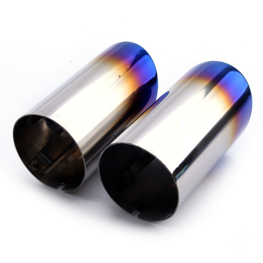 Pair Muffler Tip Exhaust Pipe Tail Burnt Blue Rear Fit For BMW 3 Series E90 E92