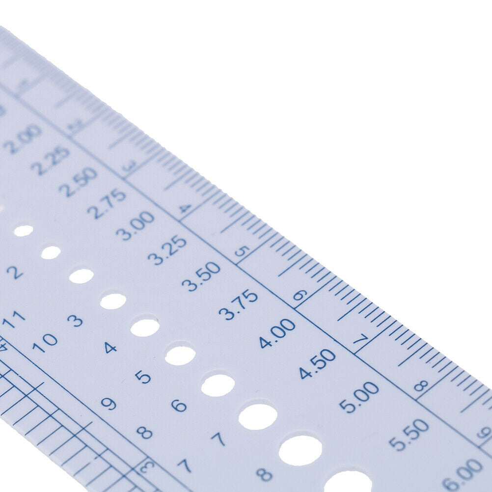 2 x Knitting Gauge Ruler Plastic Needle Size Inches/cm Weaving Tools Too.l8