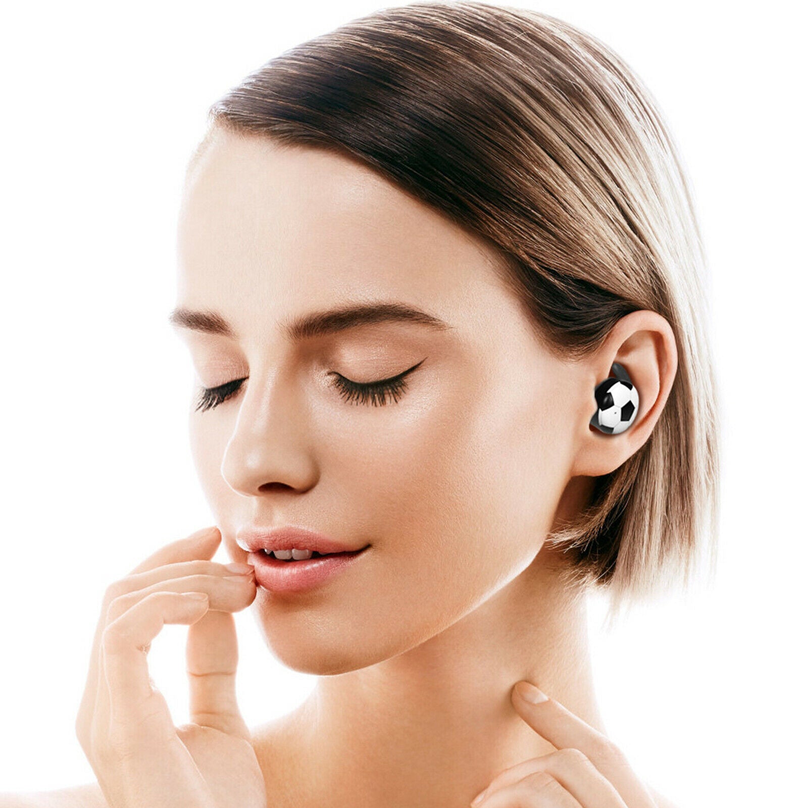 AQ009 Football TWS Wireless Earphone Headsets Earbuds Headphones w/Mic IPX7