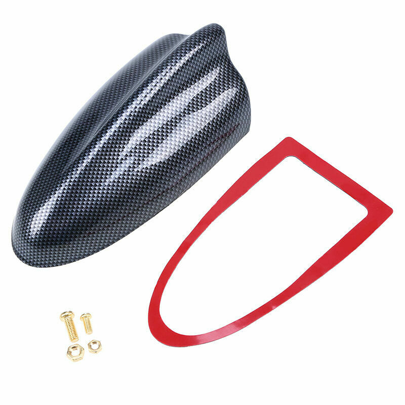 Universal Car Auto Roof Shark Fin Antenna Cover Signal Aerial Trim Carbon Fiber
