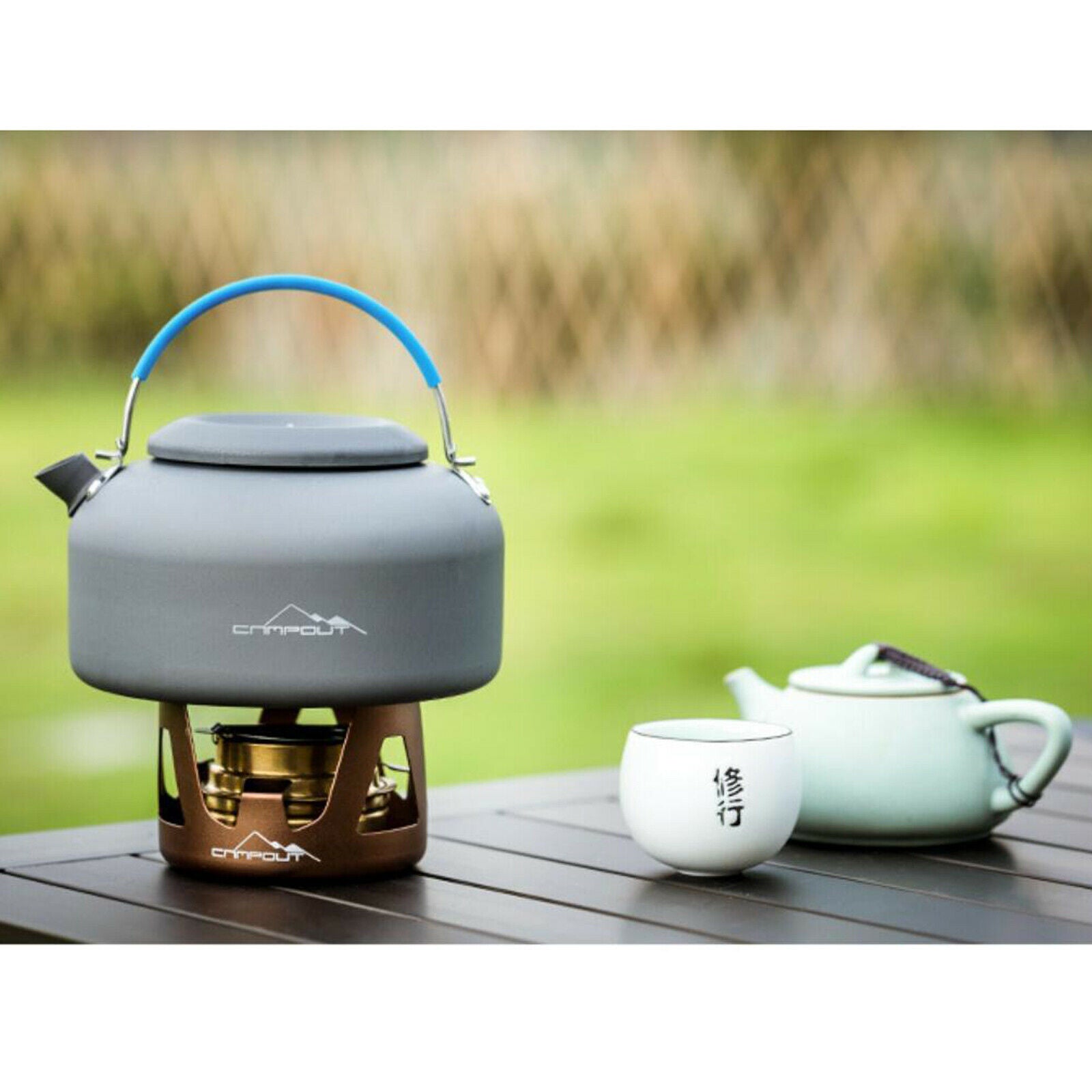 Portable Camping Water Kettle Coffee Pot Travel Campfire Teapot Ultralight