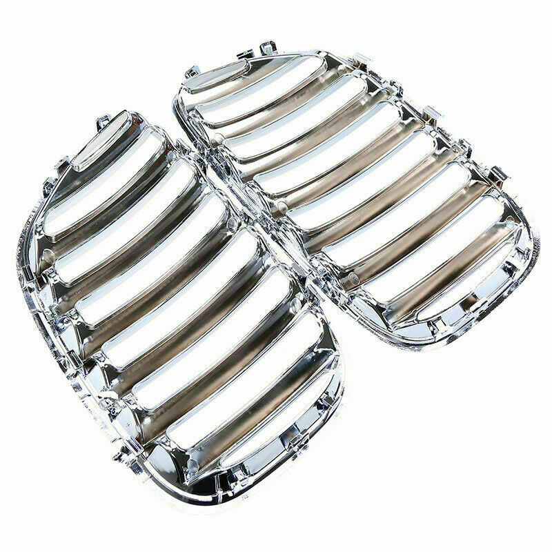 Fit For BMW X5 E53 2004-2006 Front Bumper Radiator Kidney Grille Cover Chrome