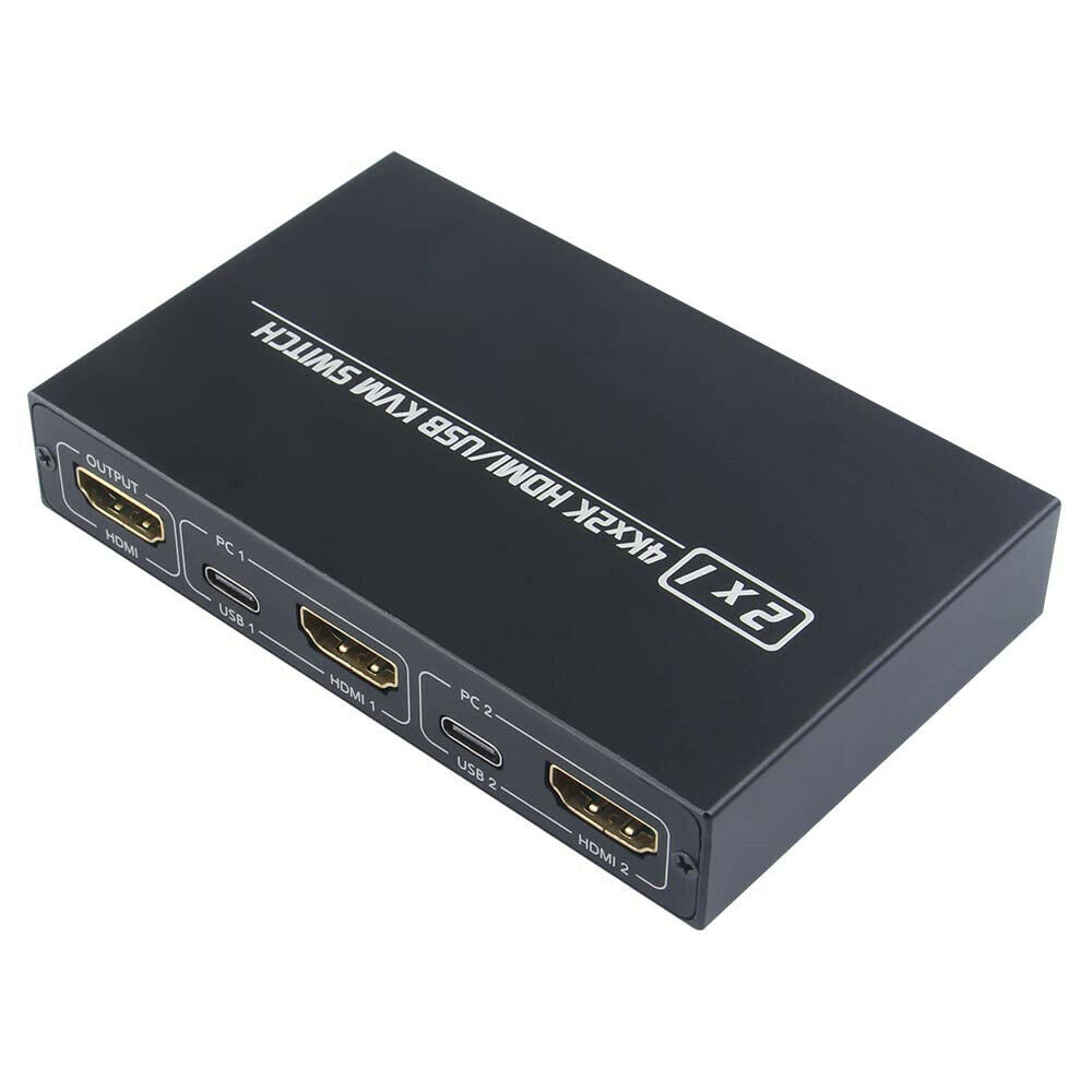 HDMI HDCP USB KVM Switch Support HD 2K*4K 2 Hosts Share 1 Monitor Keyboard Mouse