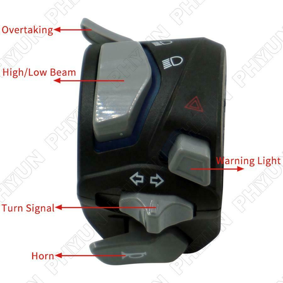 7/8'' Motorcycle Handlebar Light Switch Signal Horn Start Kill Button Universal