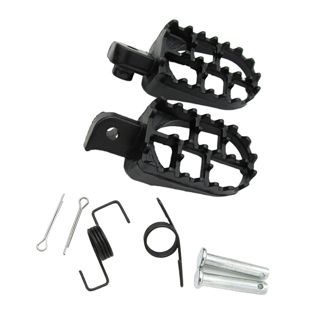 1Pair Anodized Aluminium Alloy Motorcycle WIDE Footrest Pedal Pads pit bikes