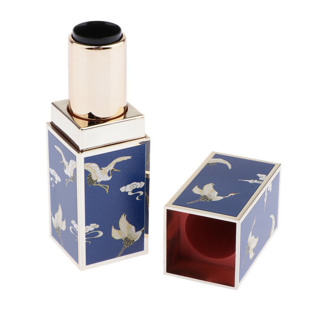 Empty Women DIY Lipstick Tube Bottle Lip Balm Storage Container Vials12.1mm Blue