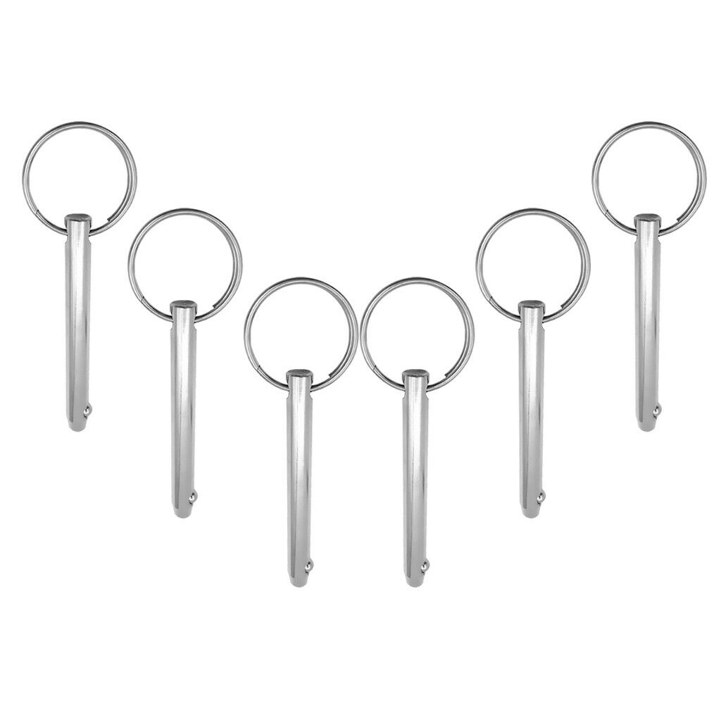 6x Stainless Steel Bimini Top Quick Release Pin 5/16" for Boat Canvas Cover