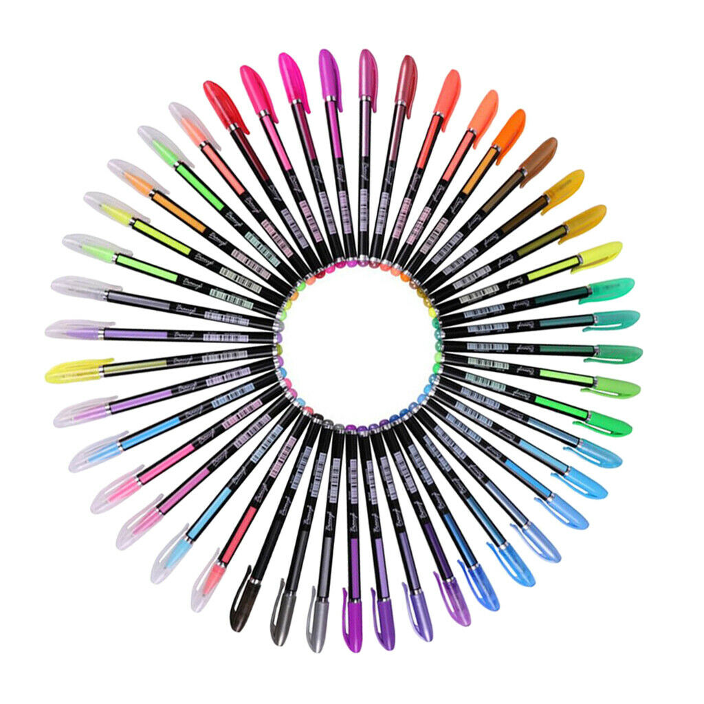 48 Colors Gel Pen Glitter Paint Pen Drawing Paint Marker