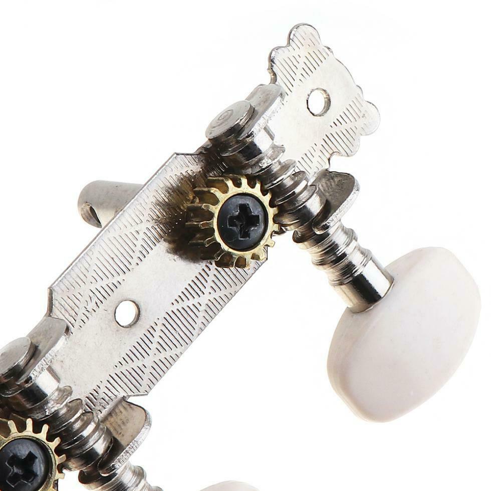 2pcs Metal Classical Folk Guitar Tuning Pegs with Plastic Buttons Machine
