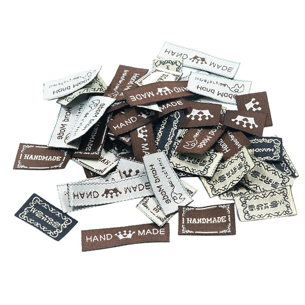 50 pieces Mixed DIY handmade labels Woven labels Sew-in labels Textile labels