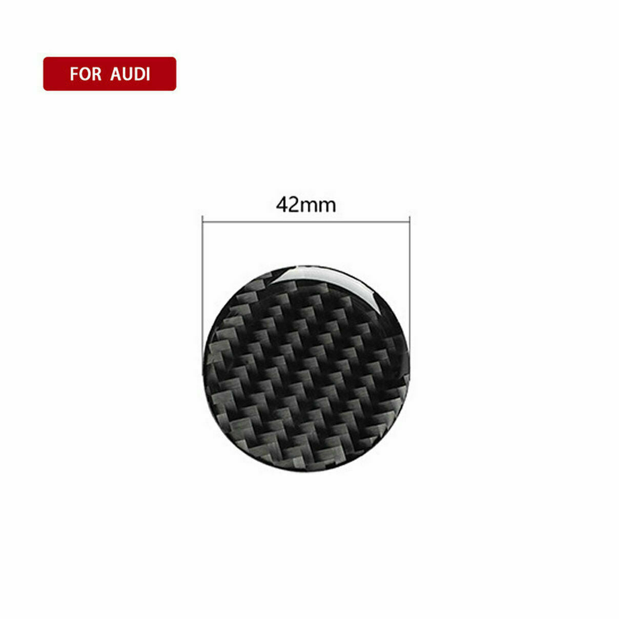 For 2014-2018 Audi A3 8V Real Carbon Fiber Auto Center Console Knob Trim Cover