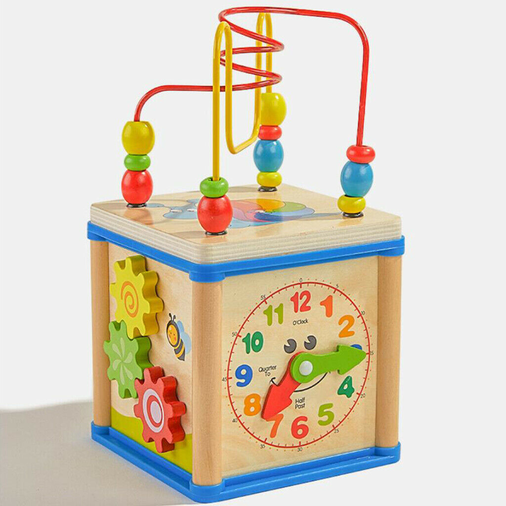 Wooden Montessori Educational Toys Activity   with Removable Bead Maze