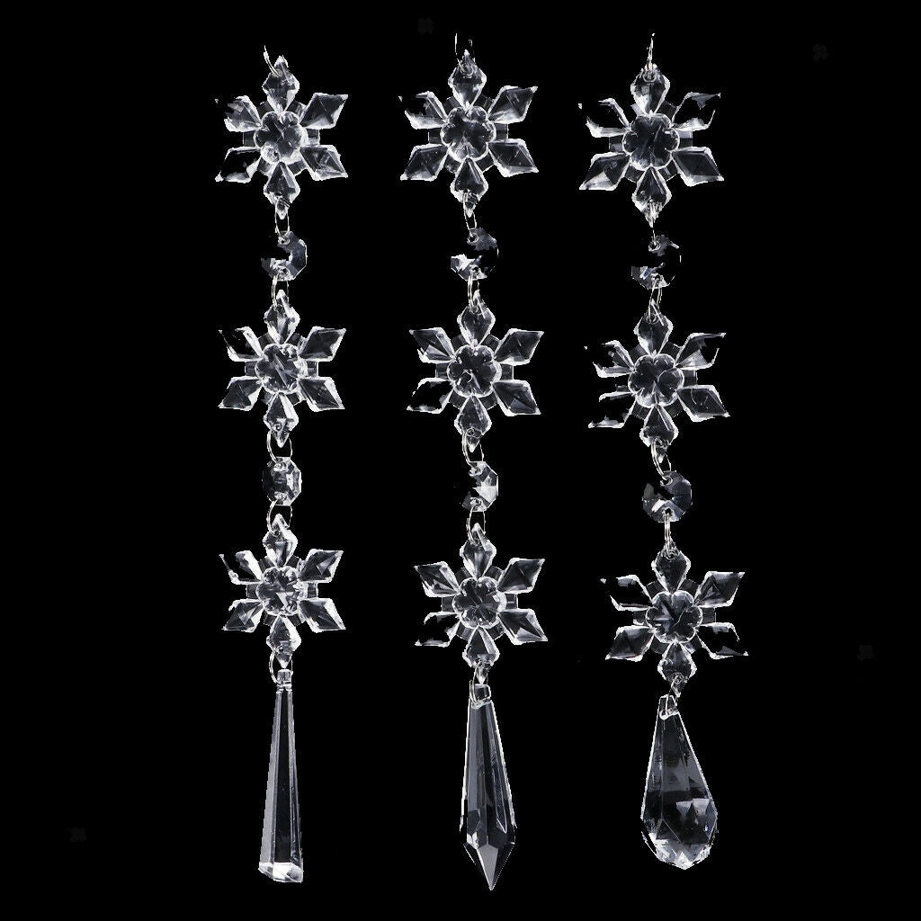 Acrylic Clear Snowflake Pendant Hanging Bead Curtain Wedding Supply