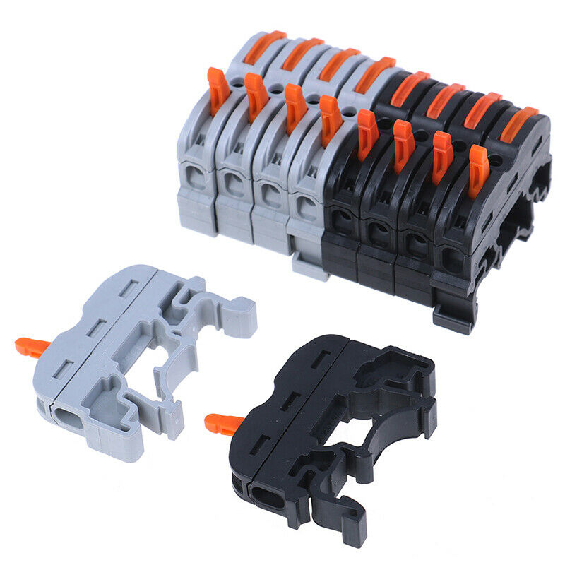 10set LAS--211 1 Pin Din Rail Compact Cable Wiring Connector Terminal Bl GwY1