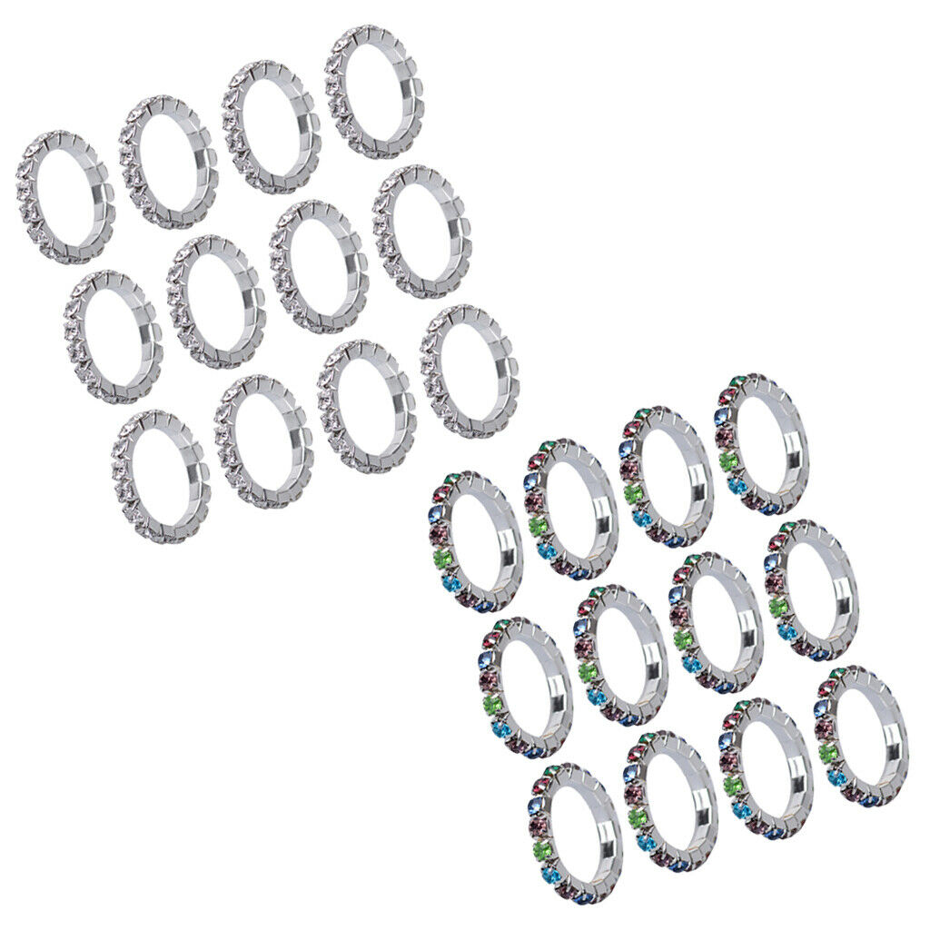 12pcs Elastic Crystal  Unique Engagement Wedding Promise Friendship  -