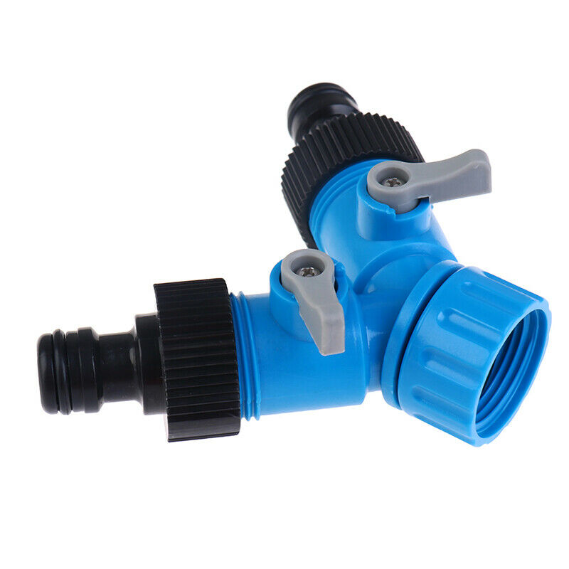 3/4'' Two Way Y Hose Pipe Garden Irrigation Splitter Tap Connector Fitti.l8