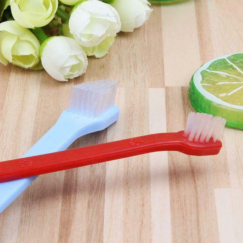 Durable Duel Dog End Cat Puppy Dental Pet Grooming Comfortable Toothbrush
