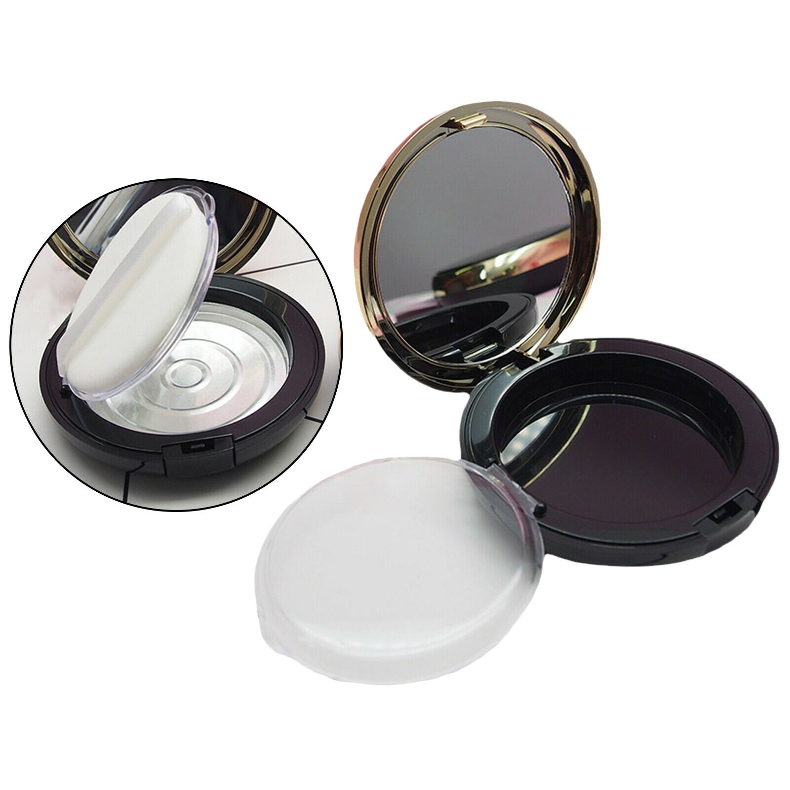 Makeup Empty Eyeshadow Highlighter Blusher Lipstick Case DIY Container Lid