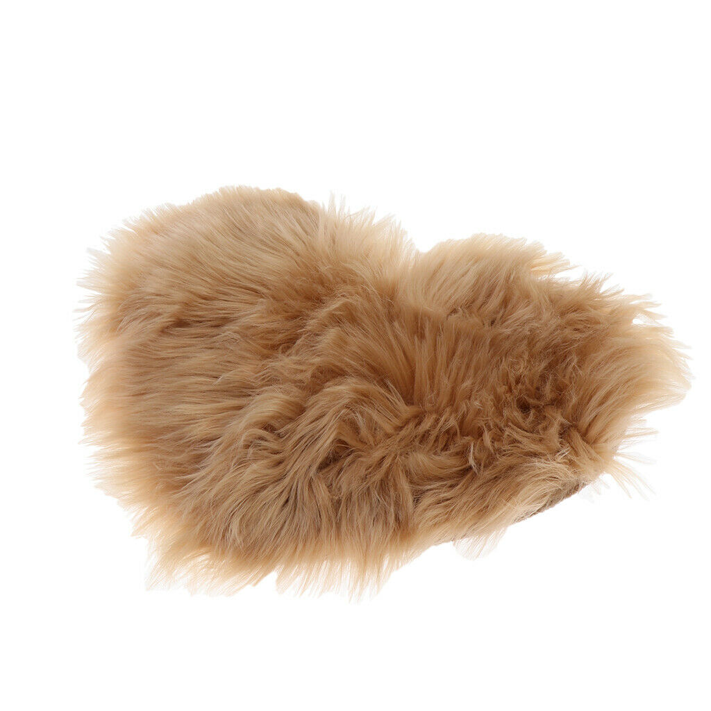 Plush Love Heart Shaped Soft Shaggy Fluffy Area Rug Carpet Floor Mat 30x40cm