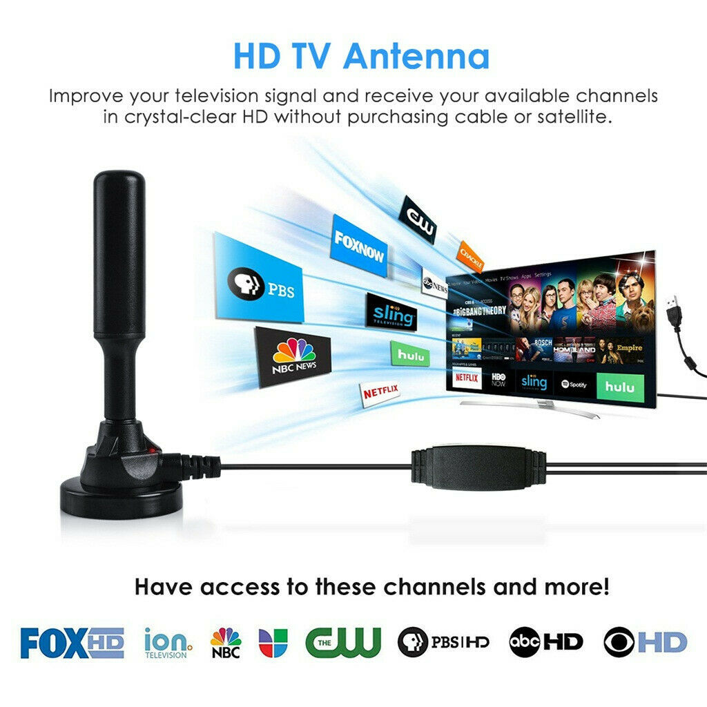 300 Mile Range Antenna TV Digital HD Skywire 4K Antena Digital Indoor HDTV 1080p