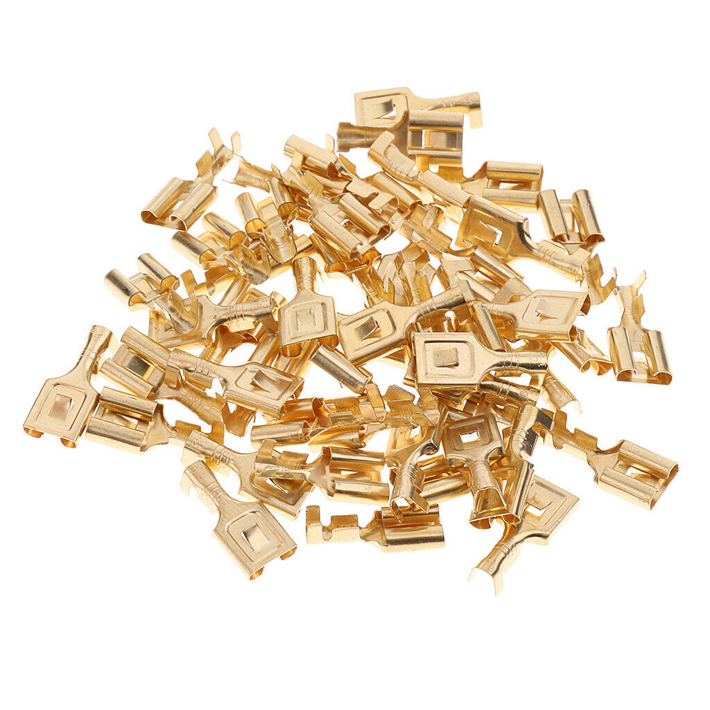 Brand New Durable 50x Brass Crimp Terminal Cable Locking Connector 7.8mm