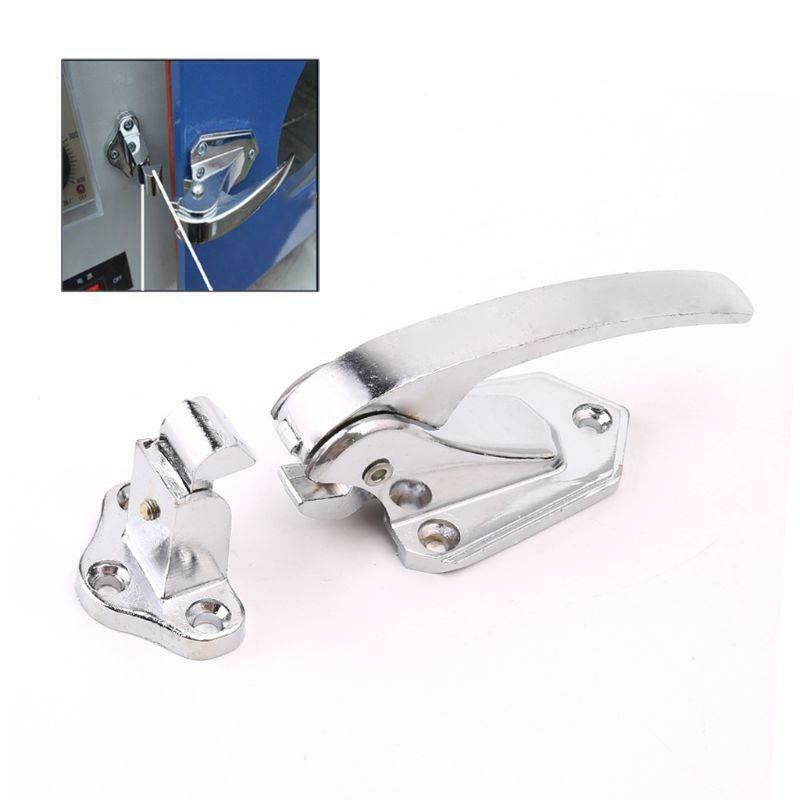 Zinc Alloy Door Handle Lock Spring Loaded Pull Handle Latch For Oven Freezer