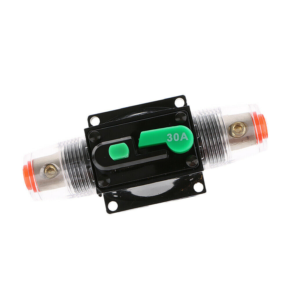 2x Integrated Circuit Breaker Fuse 30A Car Audio Bracket for Protection of