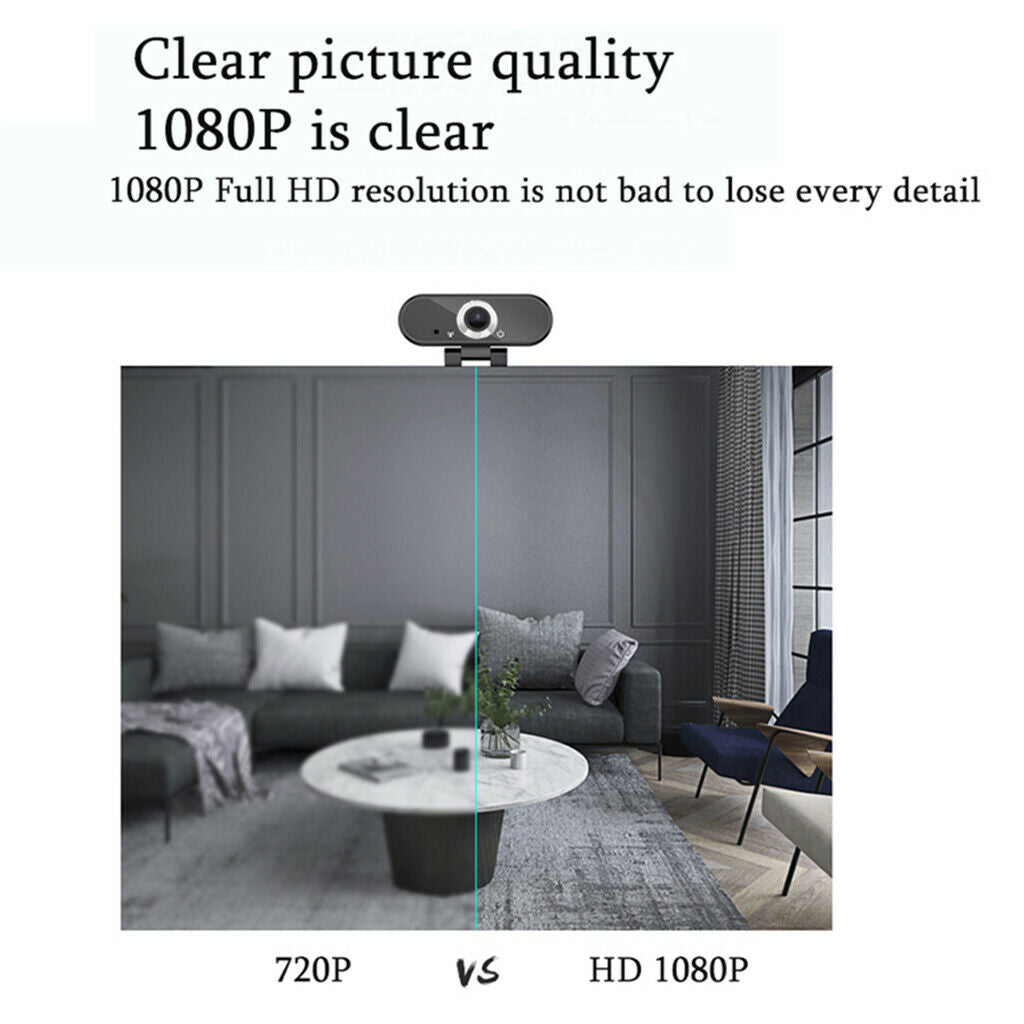 Full HD 1080P Webcam With Microphone MIC USB For PC Desktop Laptop NEW