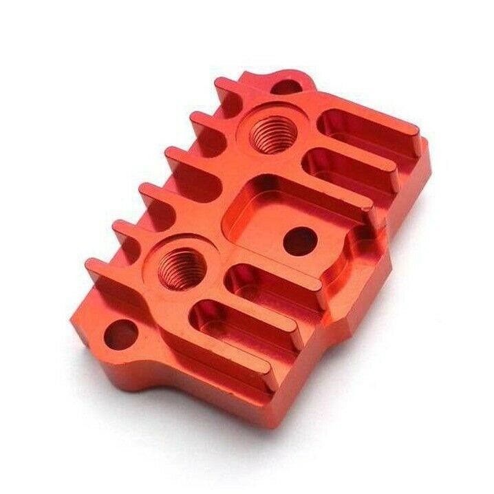 Red 65MM CNC Oil Cooler Adapter Plate 50-125CC Pit Dirt Bike ATV Z50 Motorcycle