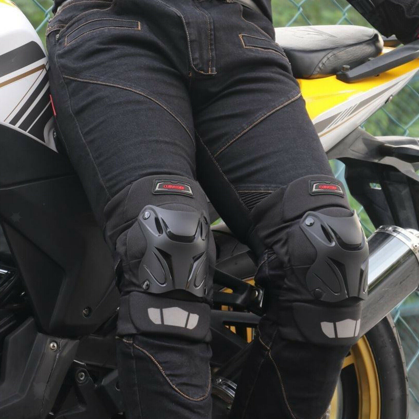 Racing Motorcycle Knee Protection Pad Gear Guard Shock Proof Safety