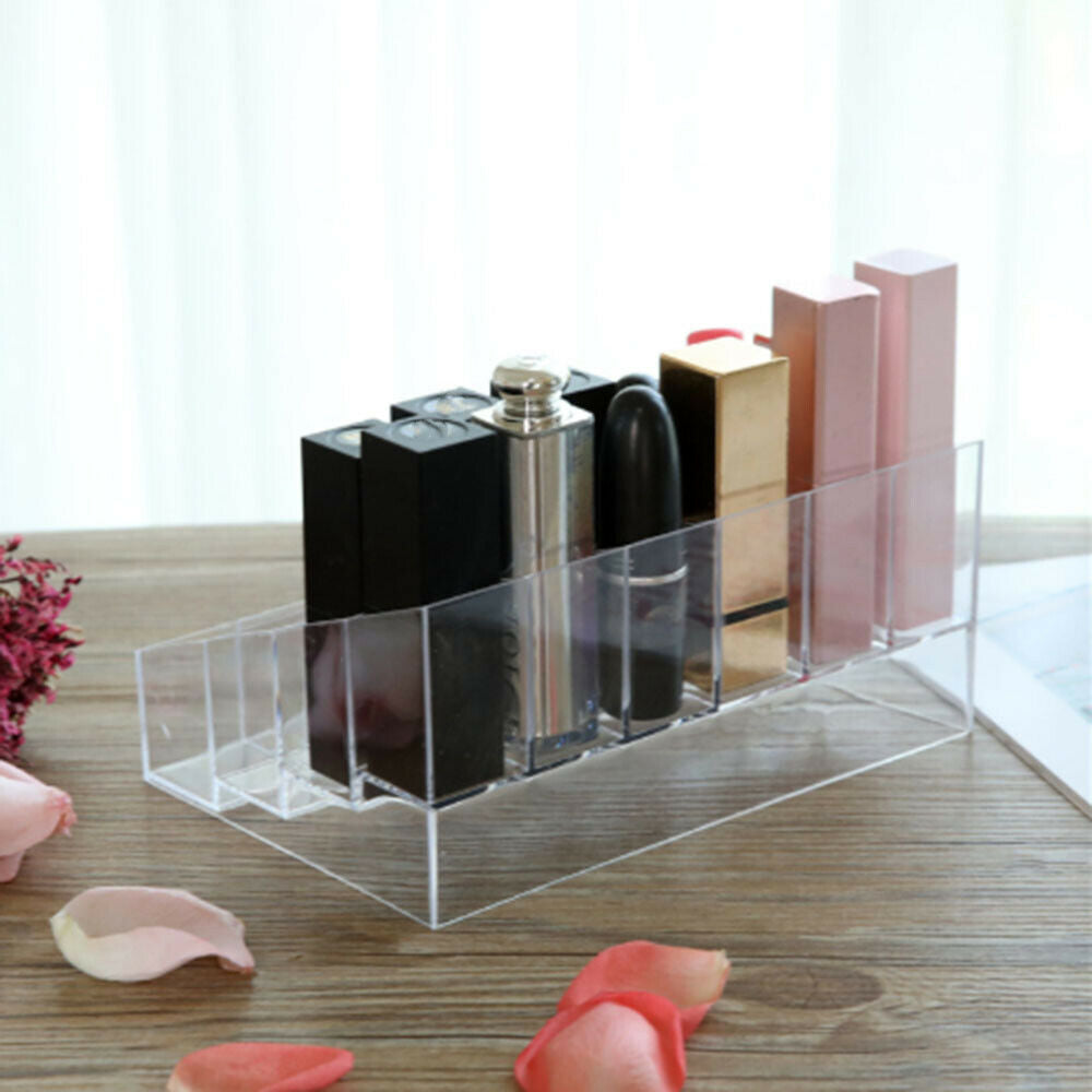 24 Grids Transparent Make up Cosmetic Lipstick Storage Display Rack Holder Box