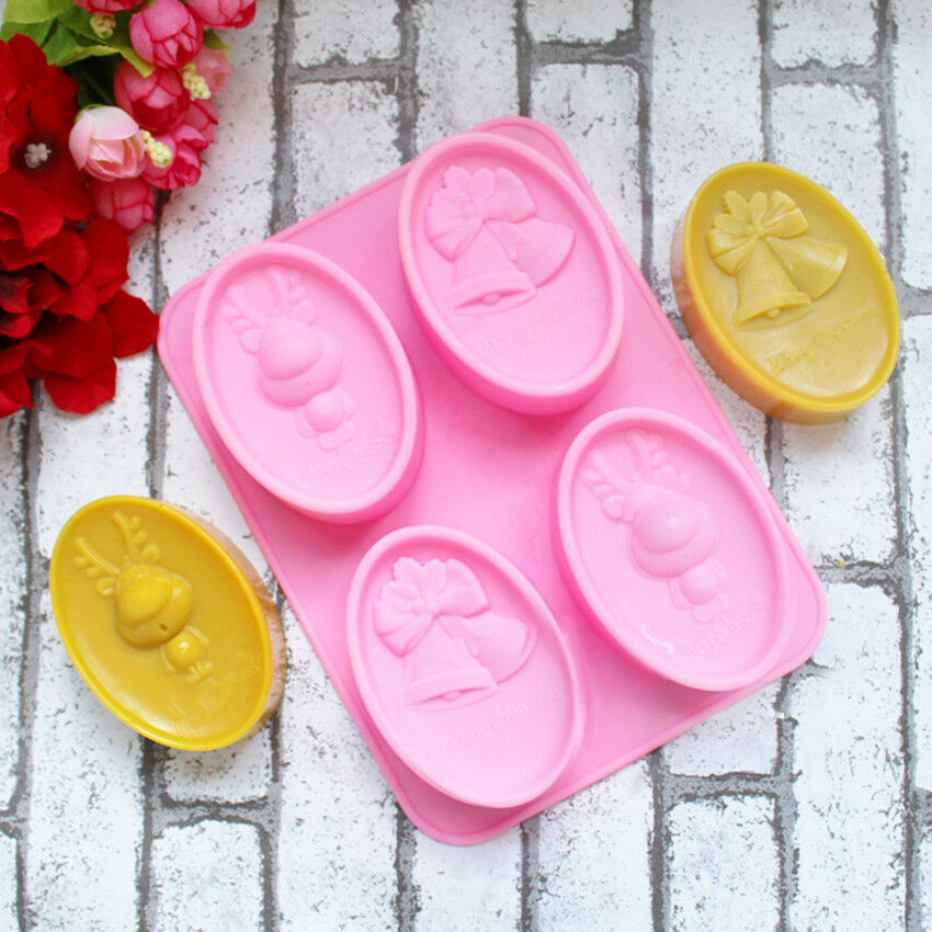 New Bell Handmade Silicone Mold Soap Candle Mould Diy Craft Molds Christmas Mold