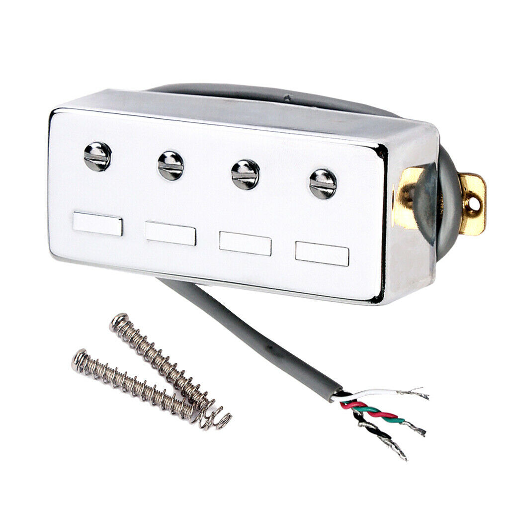 4 String Noiseless Pickup White for Bass Guitar Replacement