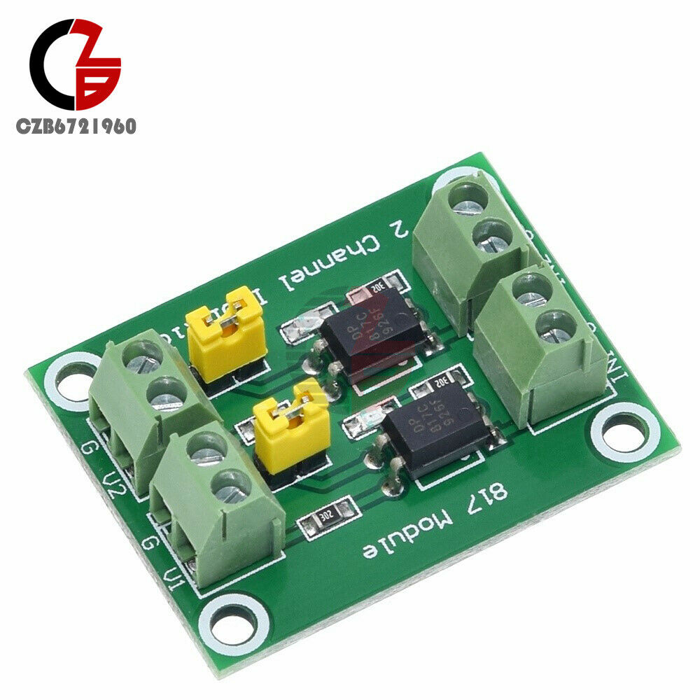 PC817 Dual Channel Optocoupler Isolation Board Voltage Converter Adapter Module