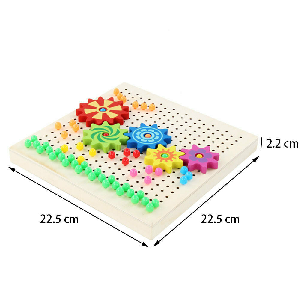 240x Creative Mushroom Nails Pegboard Educational Building Intelligent Games