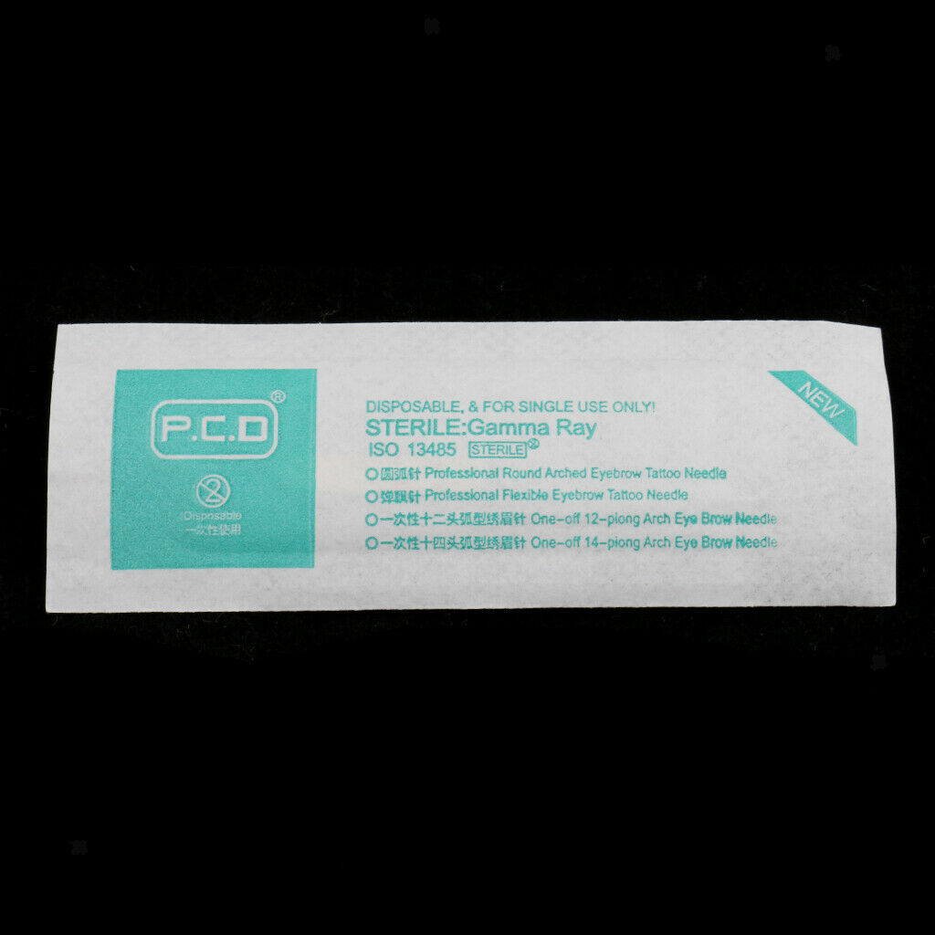 50Piece PCD 12Pin Permanent Makeup Eyebrow Tattoo Blade Microblading Needles