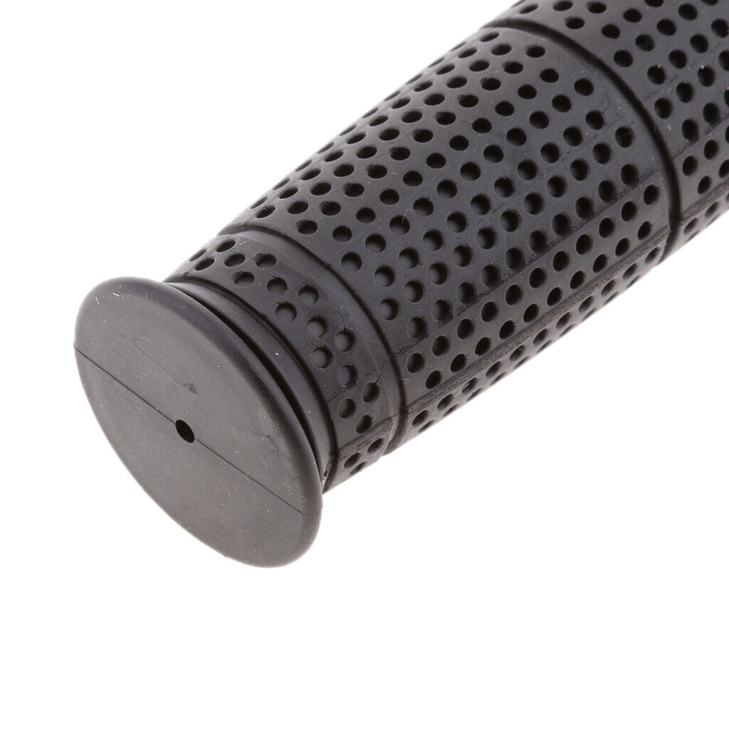1 Pair 22/24mm Universal Motorcycle Retro Handlebar Grips Black