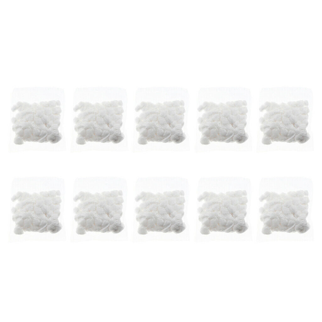 10 pack Cute Cartoon Small Cotton Balls for Hamster Guinea Pig Hamster white