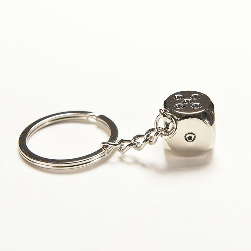 Dice Keychain Brand New High-class Car Key Ring Chain Metal Pendant .l8