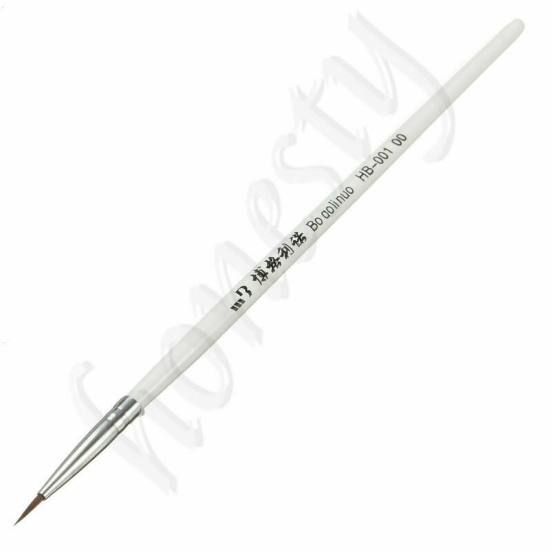 6X Weasel's Hair Brush Pen Nail Art Strokes Watercolor Paint Oil Painting Draw