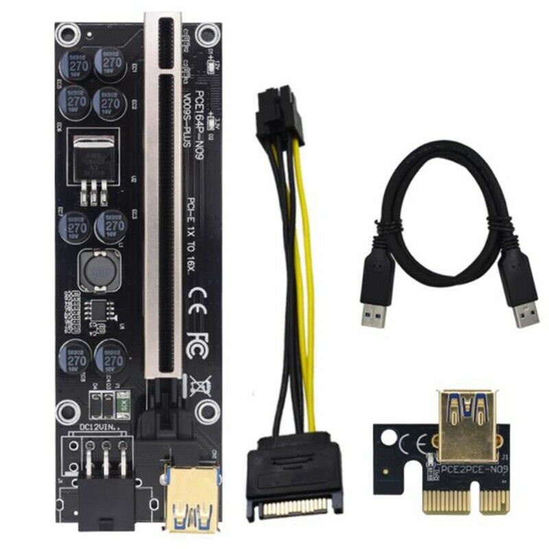 VER009S Plus PCIE Riser Card Ver 009S Sata 15 Pin to 6 Pin Express 1X 4X 8X G9Y3