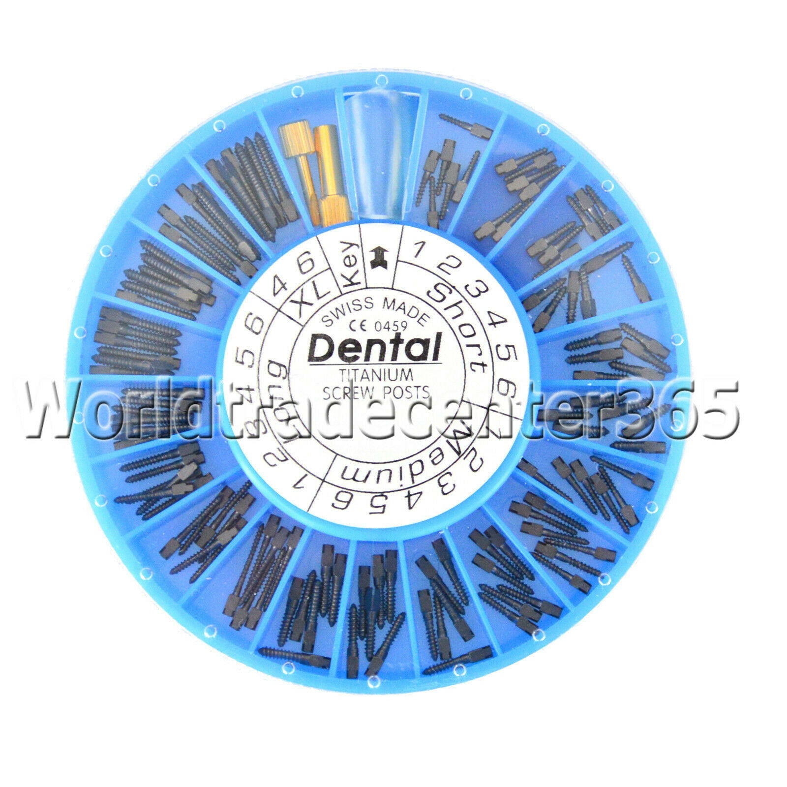 Dental 120Pcs Assorted Conical Screw Posts Kits Refills Pure Titanium Fit Nordin
