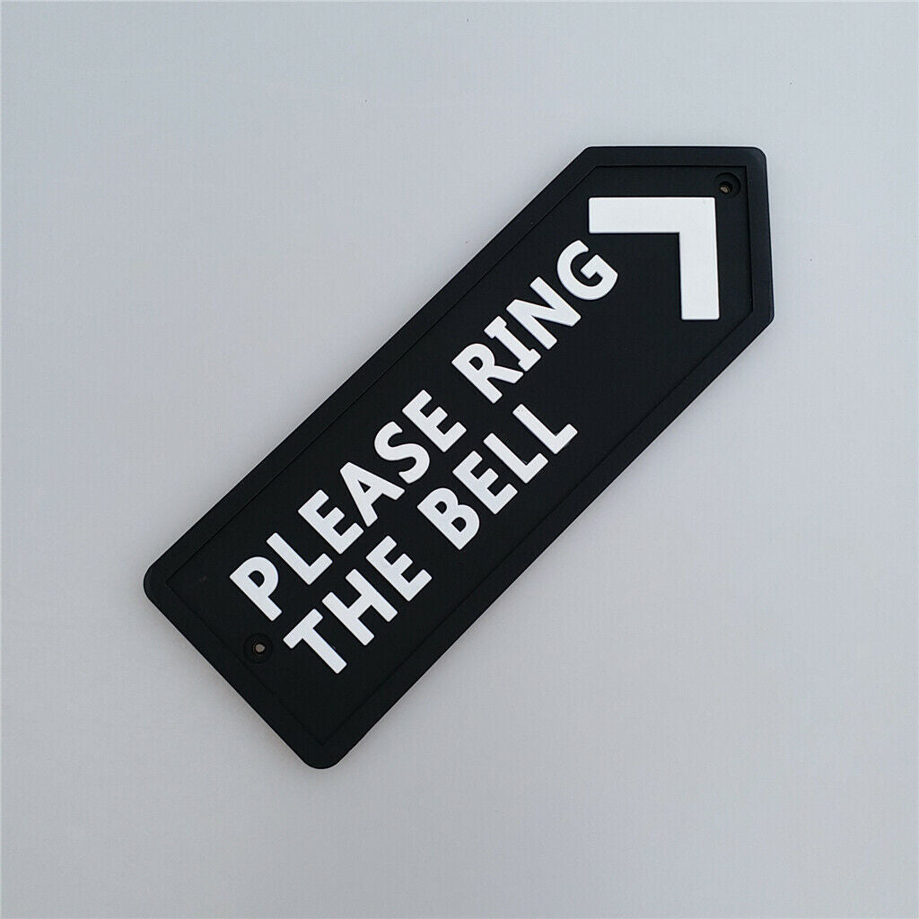 Flexible PVC Door Reminding Yard Sign In/Outdoor Beach PLEASE RING THE BELL