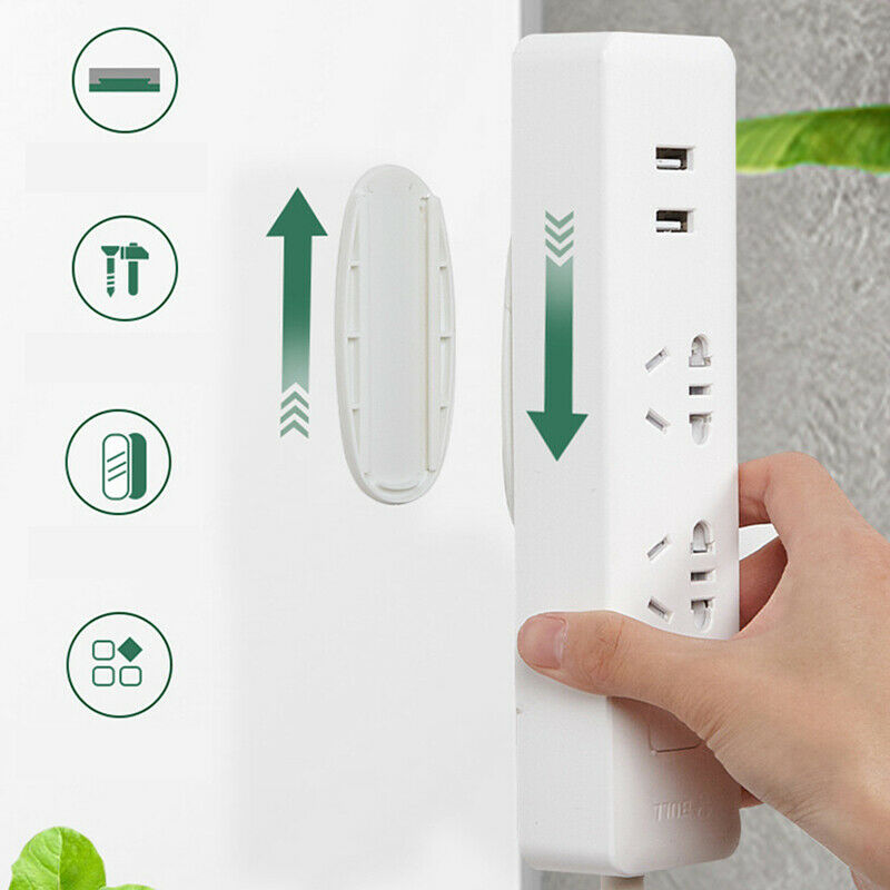 Self Adhesive Desktop Socket FixerPunch-free Power Strip Hold.l8