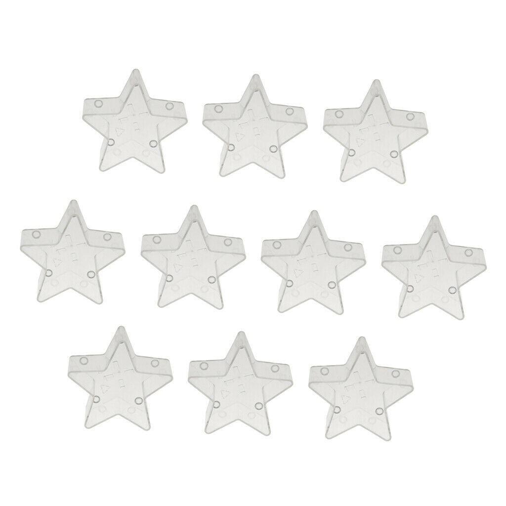 10-Pack Star Shaped Clear Plastic Cups,